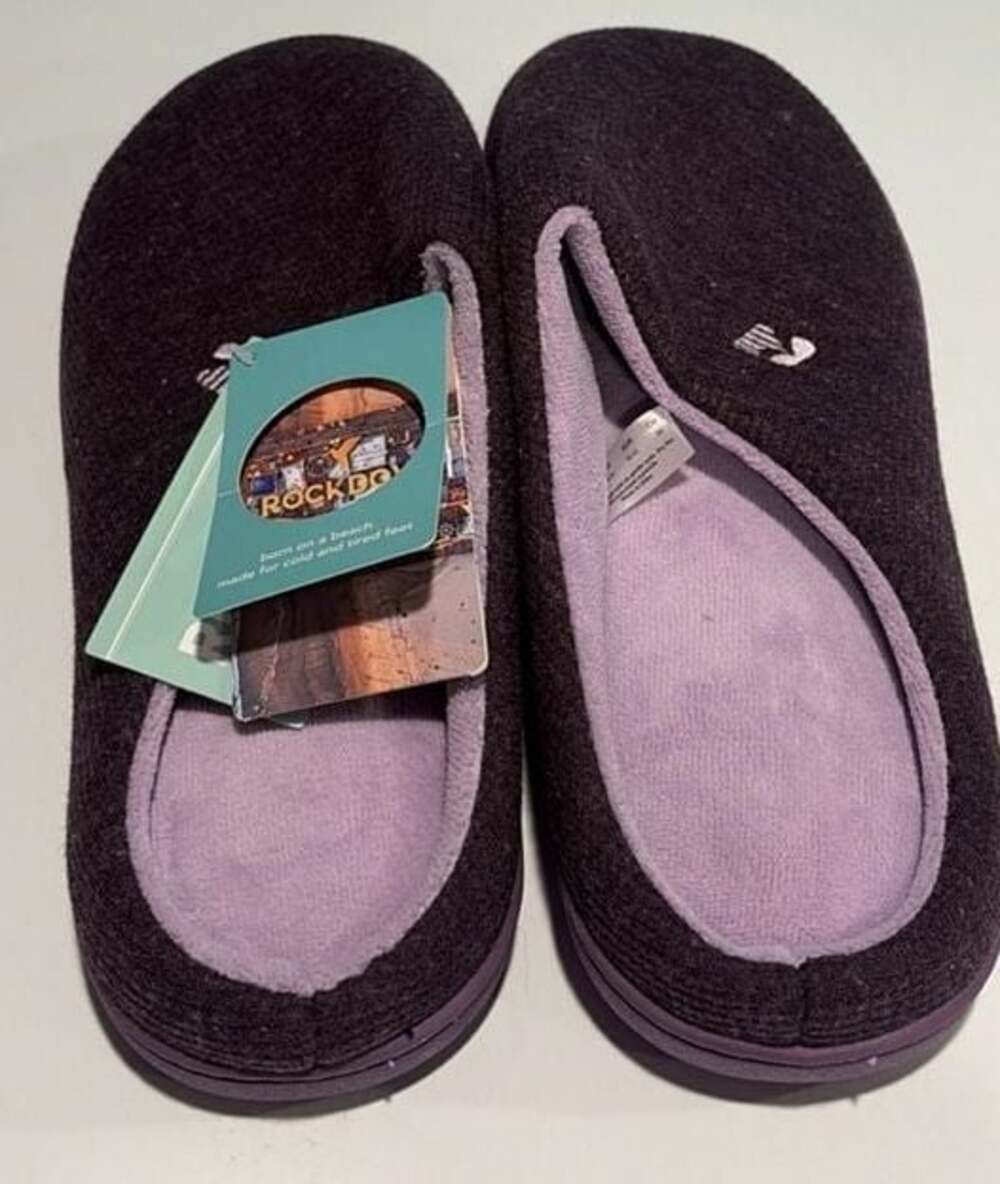 RockDove Women's Two-Tone Memory Foam Slippers, Purple/Lilac, Size US 11-12